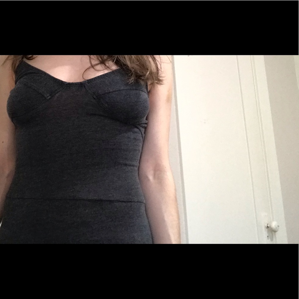 Raquel Allegra basic maxi gray dress coquette girl resort wear minimalist - Picture 3 of 8
